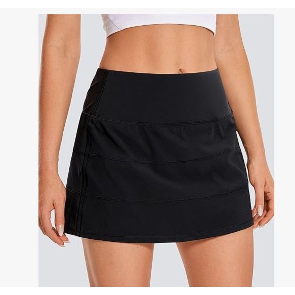 NEW CRZ Yoga Black Skort Size Small NWT Golf Tennis Pocket Stretch Skirt